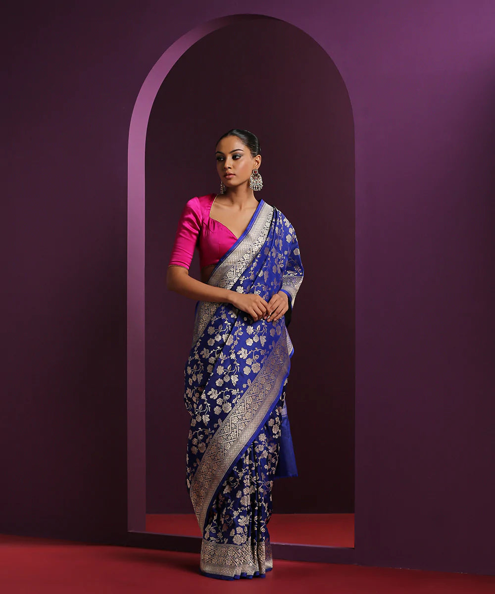 Stunning Light Sky Blue Colour Saree With Maroon Combination Border Ba –  garment villa