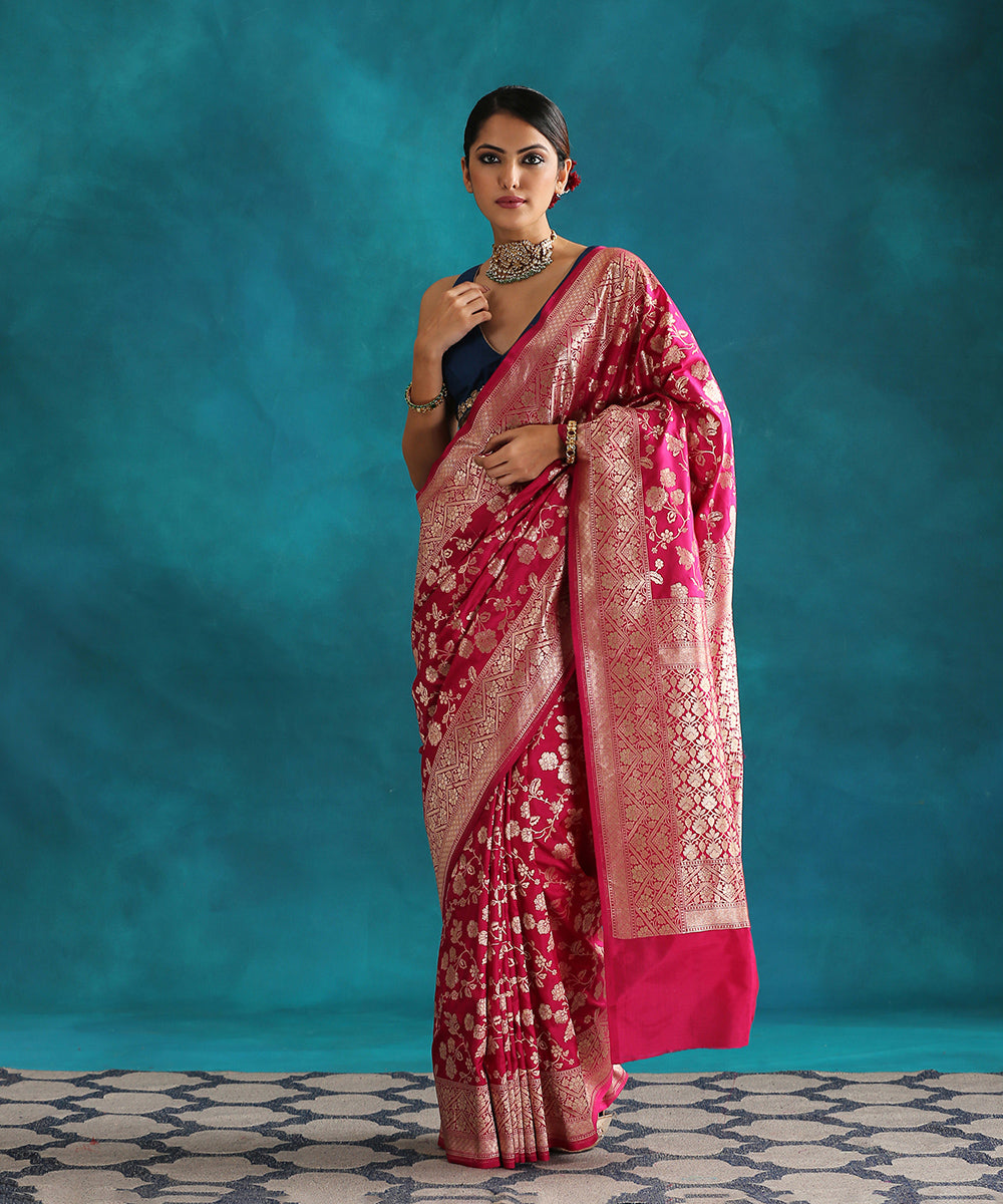 Handloom_Purple_Pure_Katan_Silk_Banarasi_Saree_With_Zari_Jaal_WeaverStory_02