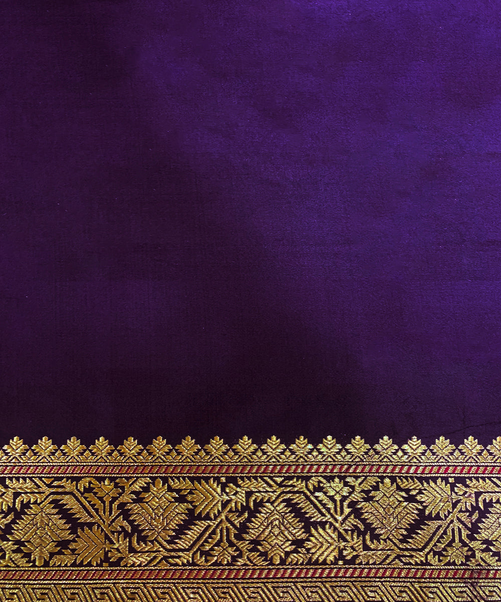 Purple_Handloom_Pure_Katan_Silk_Banarasi_Saree_With_Red_Meenakari_Border_WeaverStory_05