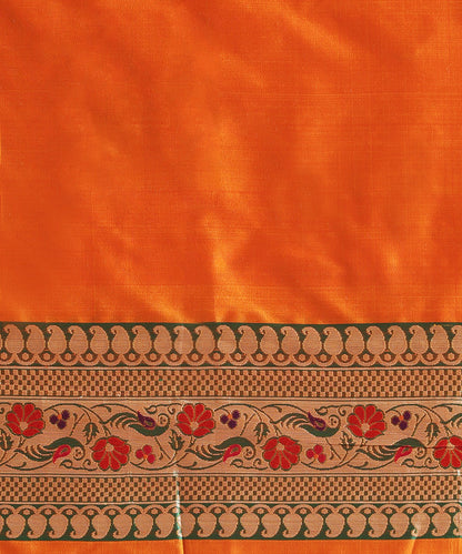 Handloom_Mustard_Pure_Katan_Silk_Banarasi_Patola_Saree_With_Paithani_Border_WeaverStory_05