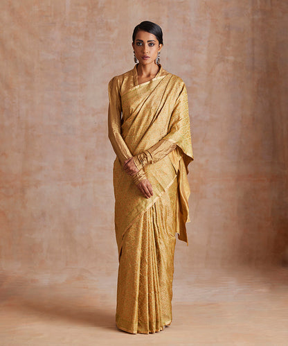 Mustard_Handloom_Pure_Katan_Silk_Reshmi_Tanchoi_Banarasi_Saree_WeaverStory_02