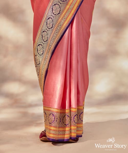 Handloom_Pink_Gajji_Silk_Banarasi_Saree_With_Meenakari_Border_And_Kadhwa_Booti_WeaverStory_04