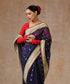 Violet_Handloom_Pure_Cotton_Banarasi_Saree_With_Maroon_Selvedge_WeaverStory_01