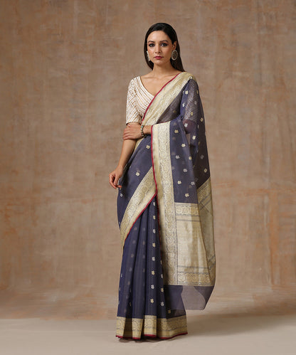 Handloom_Cobalt_Blue_Pure_Katan_Silk_Banarasi_Saree_With_Cutwork_Booti_WeaverStory_02