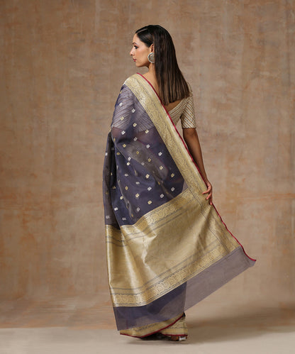 Handloom_Cobalt_Blue_Pure_Katan_Silk_Banarasi_Saree_With_Cutwork_Booti_WeaverStory_03