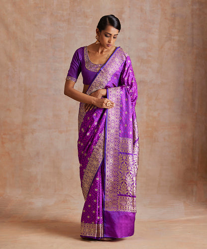 Handloom_Purple_Double_Shade_Pure_Katan_Silk_Tanchoi_Banarasi_Saree_With_Resham_Zari_WeaverStory_02