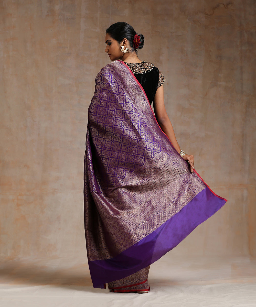 Purple_Handloom_Pure_Katan_Silk_Banarasi_Saree_With_Antique_Zari_And_Red_Selvedge_WeaverStory_03