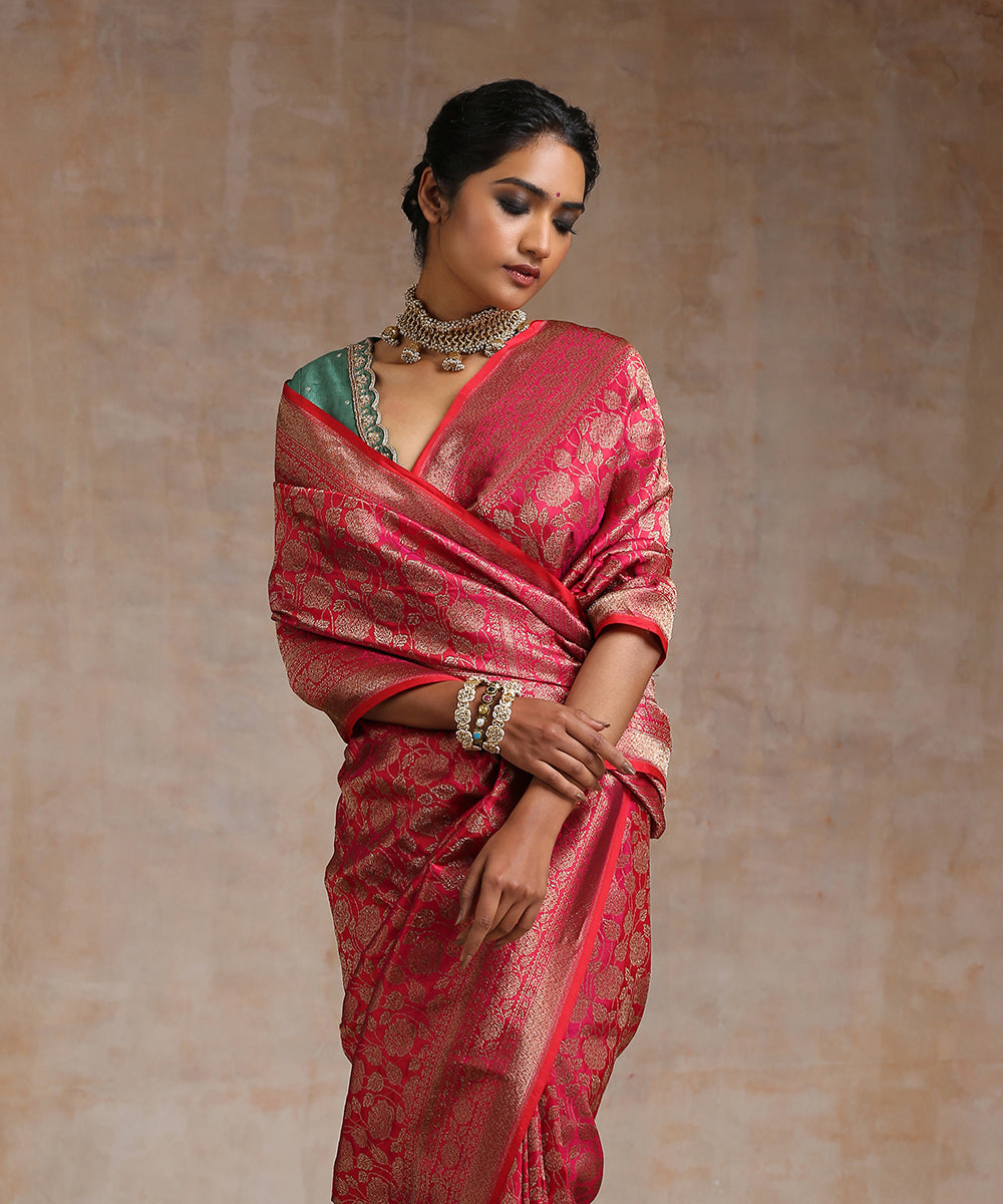 Pink_Dual_Tone_Handloom_Pure_Katan_Silk_Banarasi_Saree_With_Antique_Zari_WeaverStory_01