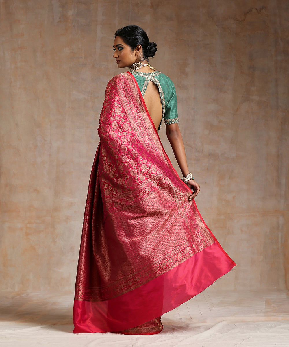 Pink_Dual_Tone_Handloom_Pure_Katan_Silk_Banarasi_Saree_With_Antique_Zari_WeaverStory_03