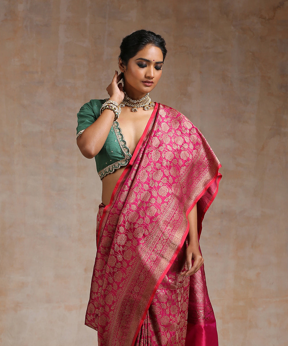 Handloom_Plum_Pure_Katan_Silk_Banarasi_Saree_With_Antique_Zari_WeaverStory_01