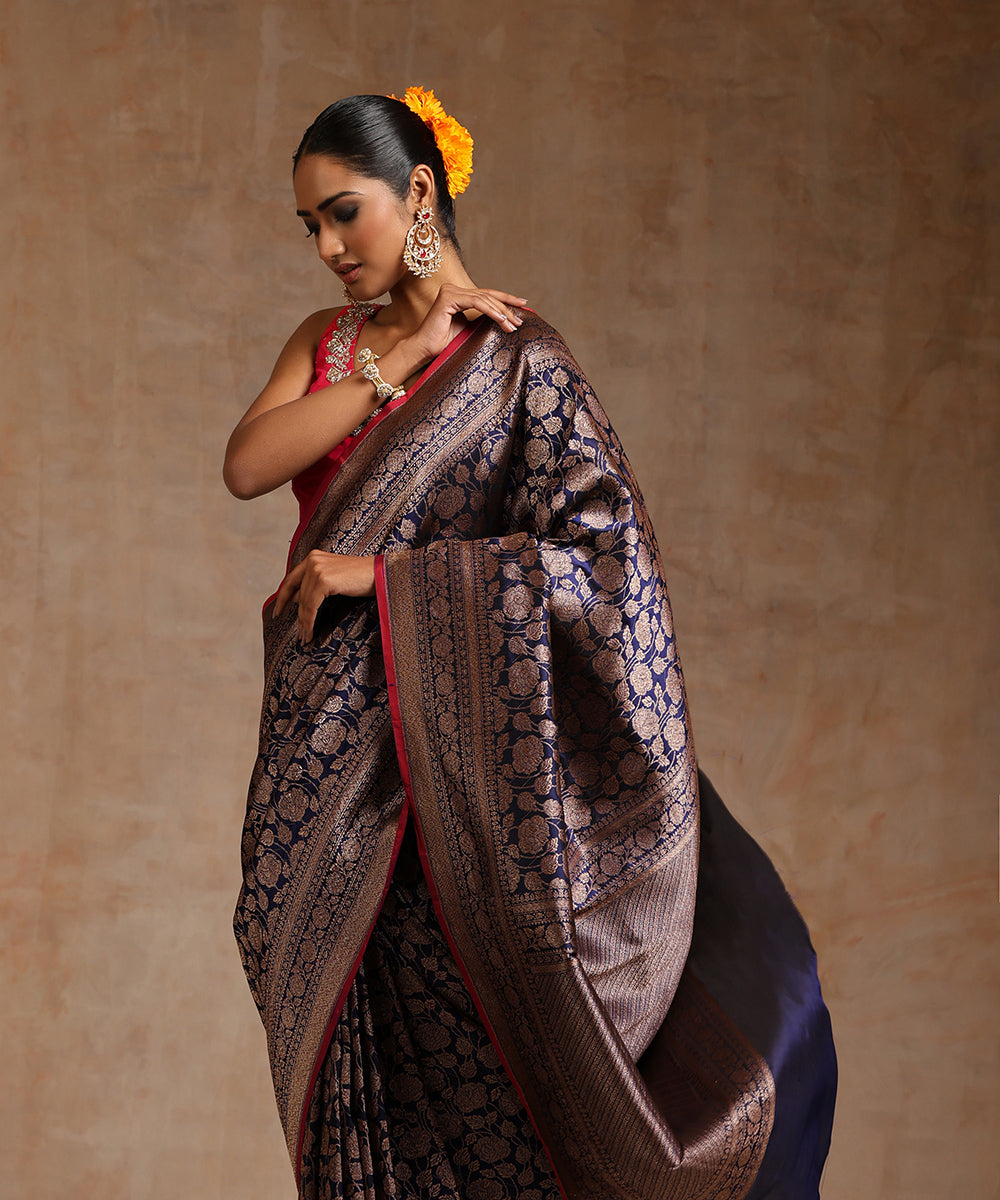 Handloom_Blue_Pure_Katan_Silk_Antique_Zari_Banarasi_Saree_With_Kimkhab_Weave_WeaverStory_01