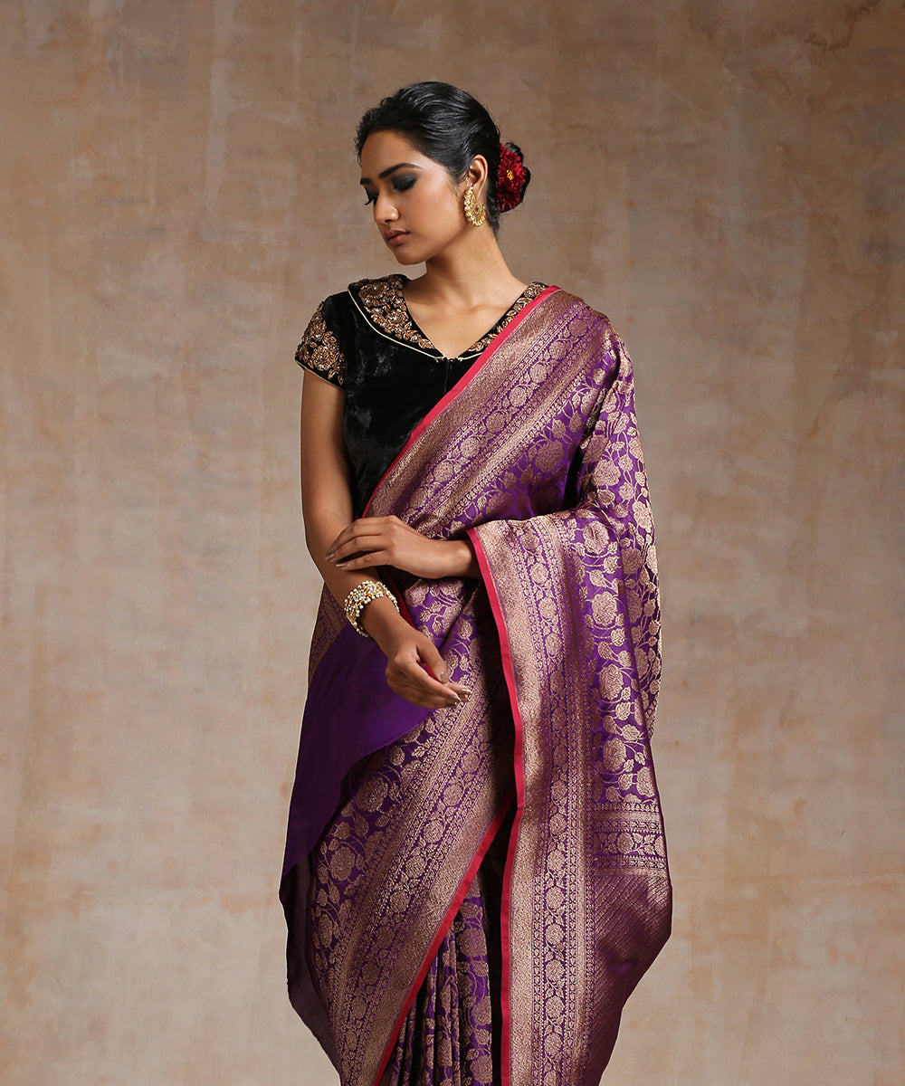 Purple_Handloom_Pure_Katan_Silk_Banarasi_Saree_With_Antique_Zari_WeaverStory_01