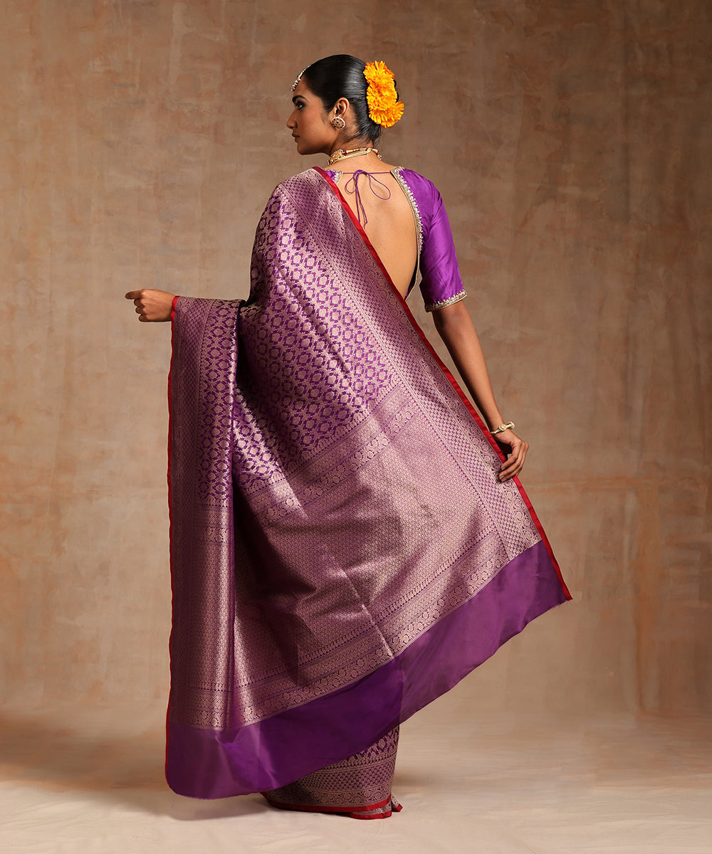 Handloom_Purple_Pure_Katan_Silk_Kimkhab_Banarasi_Saree_With_Antique_Zari_WeaverStory_03