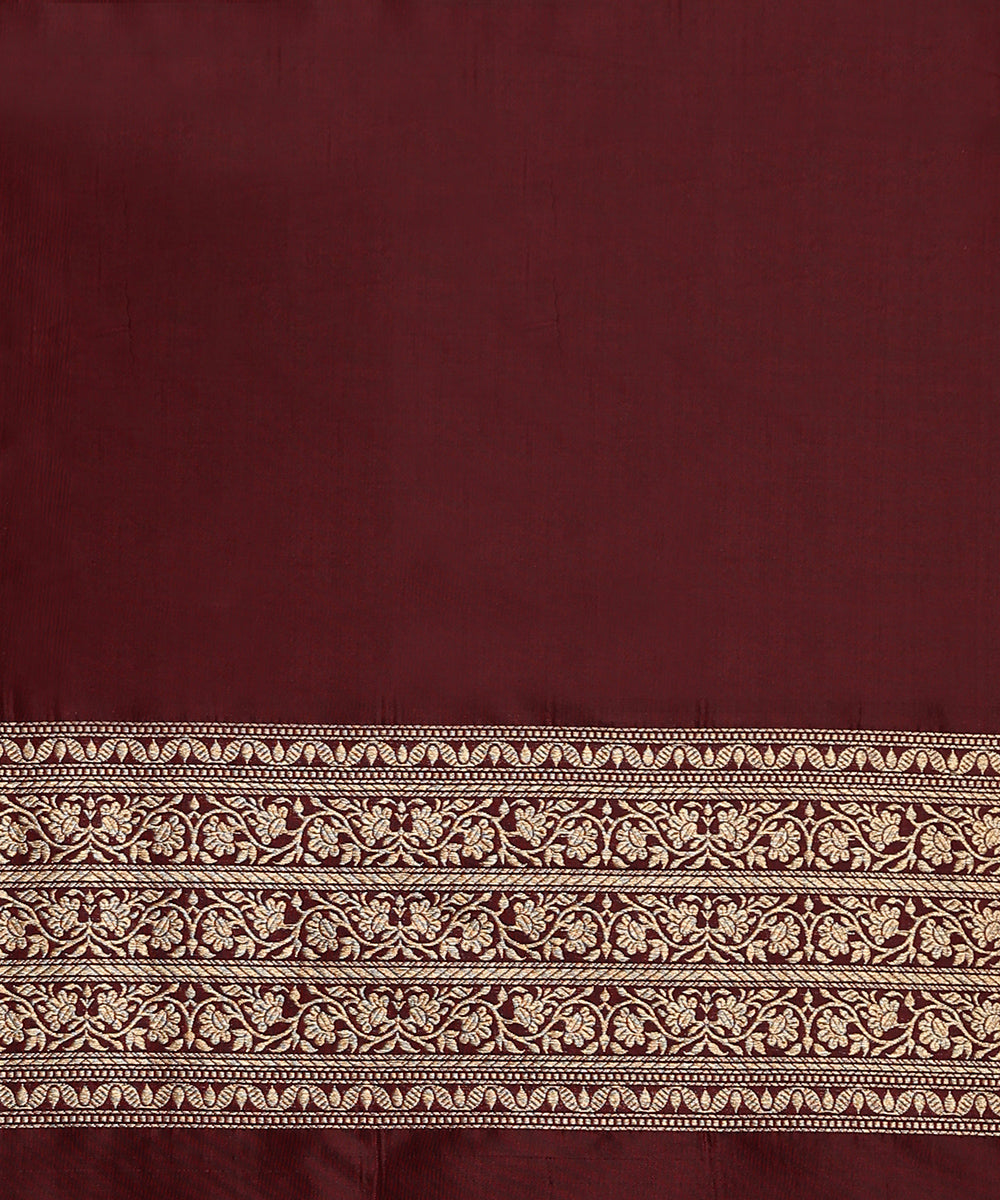 Handloom_Maroon_Pure_Katan_Silk_Kimkhab_Banarasi_Saree_With_Antique_Zari_WeaverStory_05