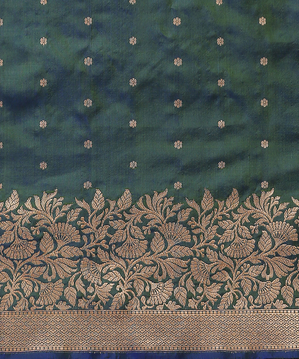 Handloom_Blue_And_Green_Double_Shade_Pure_Katan_Silk_Banarasi_Saree_WeaverStory_05