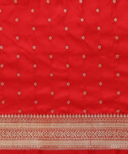 Red_Handloom_Pure_Katan_Silk_Banarasi_Saree_With_Cutwork_Booti_WeaverStory_05