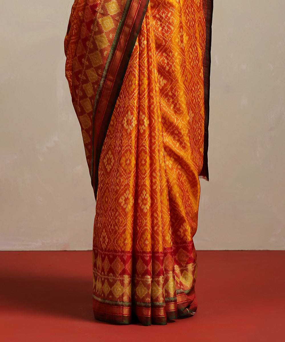 Handloom_Mustard_Pure_Mulberry_Silk_Single_Ikat_Patola_Saree_WeaverStory_04