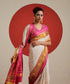 Off_White_Handloom_Pure_Mulberry_Silk_Ikat_Patola_Saree_With_Hot_Pink_Tissue_Border_WeaverStory_01
