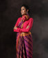 Magenta_Violet_Double_Shade_Handloom_Pure_Mulberry_Silk_Single_Ikat_Patola_Saree_With_Tissue_Border_WeaverStory_01