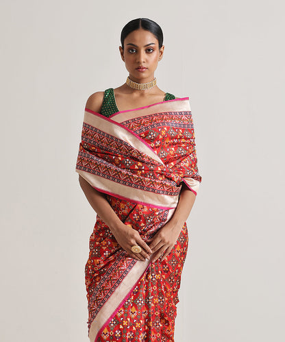 Red_Handloom_Pure_Katan_Silk_Banarasi_Patola_Saree_With_Meenakari_WeaverStory_01