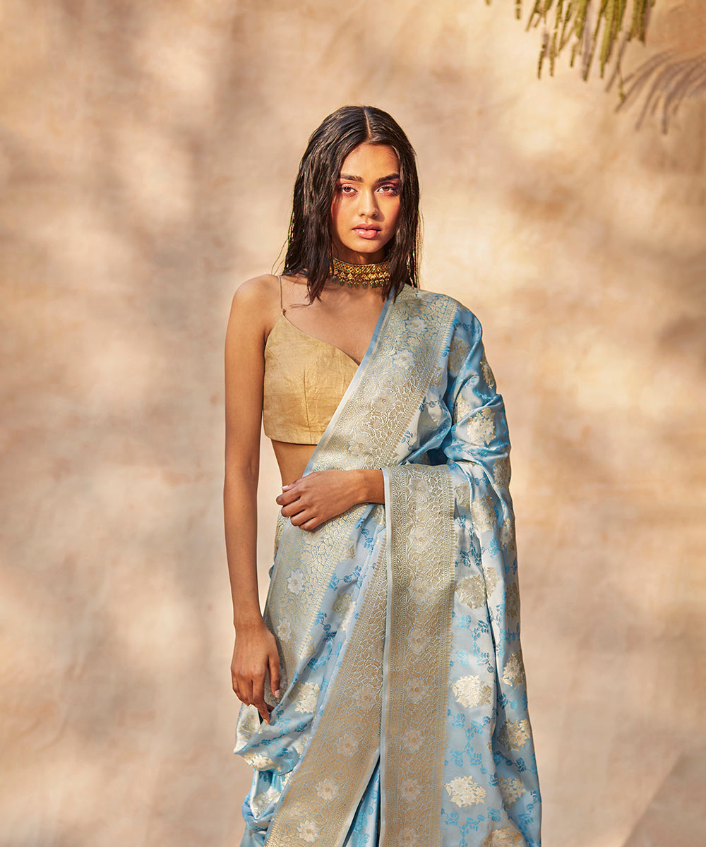 Pigeon_Blue_Handloom_Pure_Gajji_Silk_Tanchoi_Banarasi_Saree_WeaverStory_01