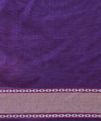 Handloom_Purple_Pure_Cotton_Silk_Banarasi_Jamdani_Saree_With_Gold_Floral_Jaal_WeaverStory_05