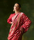 Handloom_Red_Pure_Cotton_Silk_Banarasi_Baluchari_Saree_With_Booti_WeaverStory_01