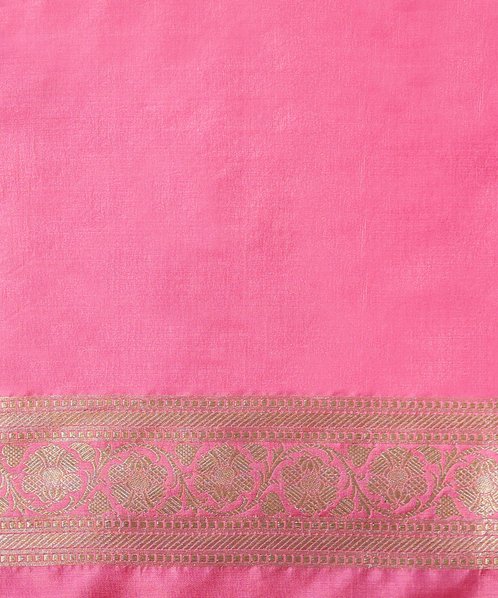 Pink_Handloom_Pure_Katan_Silk_Banarasi_Saree_With_Cutwork_Jaal_And_Kadhwa_Border_WeaverStory_05