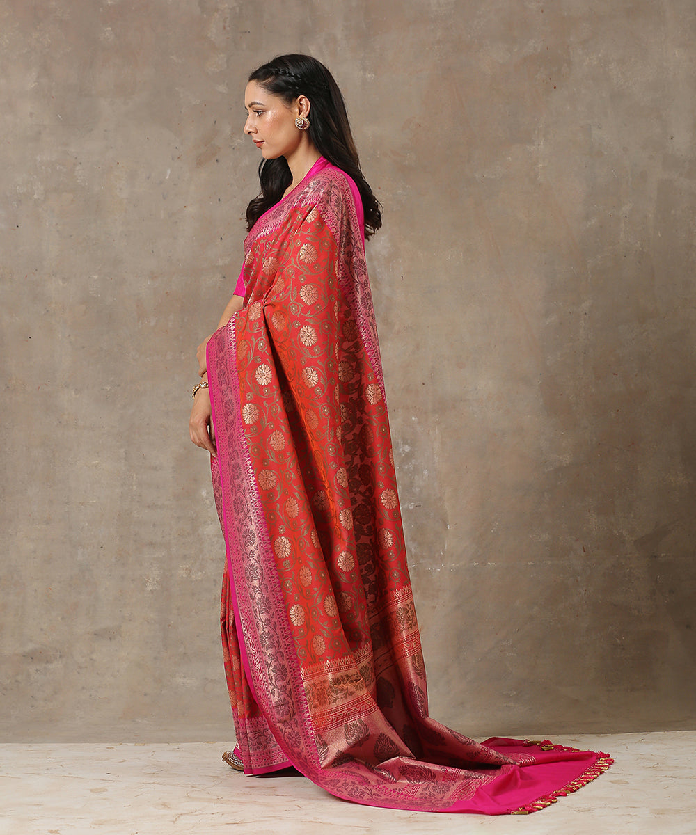 Handloom_Pink_And_Orange_Katan_Georgette_Banarasi_Saree_with_Cutwork_Jaal_WeaverStory_03