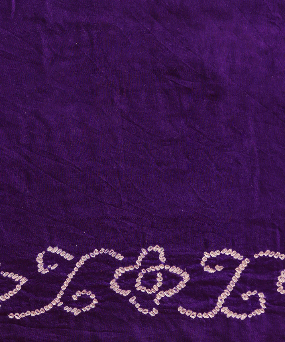 Handloom_Purple_Pure_Gajji_Silk_Banarasi_Bandhej_Saree_With_Cutwork_Tissue_Pallu_WeaverStory_05