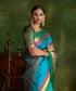 Handloom_Sea_Green_Pure_Silk_Kanjivaram_Saree_With_Double_Color_Border_WeaverStory_01