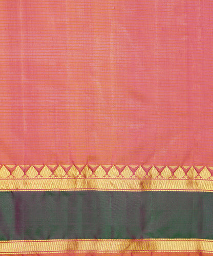 Hot_Pink_Handloom_Pure_Silk_Kanjivaram_Saree_With_Green_Border_WeaverStory_06