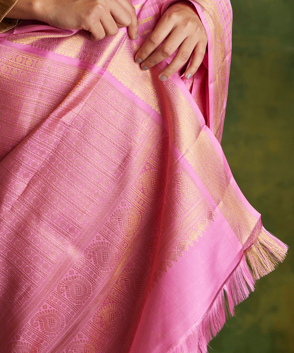 Dual shade of Maroon and sandal semi silk saree – Thokai