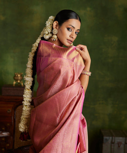 Blush Pink Handloom Weaving Silk Saree at Rs 2049.00, Handloom Silk Sarees