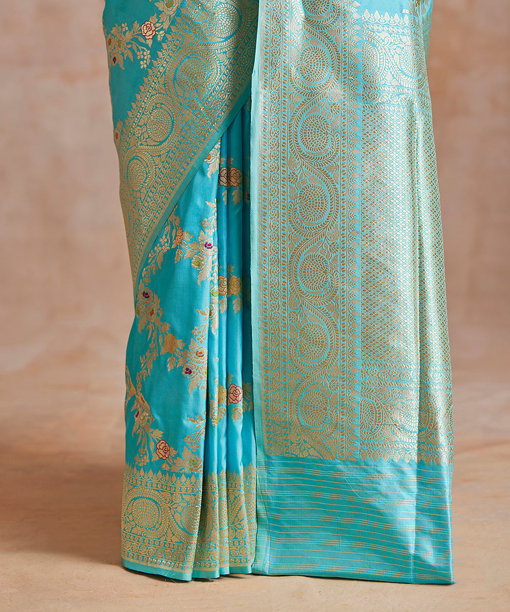 Sky_Blue_Handloom_Pure_Katan_Silk_Banarasi_Saree_With_Meenakari_Floral_Jaal_WeaverStory_04