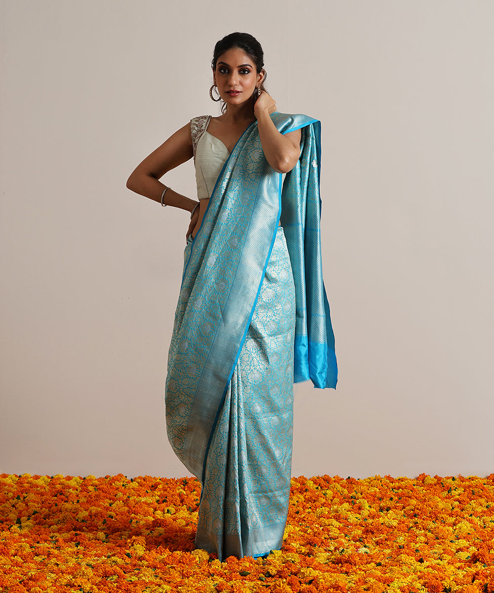 Turquoise_Blue_Handloom_Pure_Katan_Silk_Kimkhab_Banarasi_Saree_WeaverStory_02