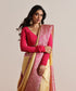 Yellow_Handloom_Pure_Katan_Silk_Kimkhab_Banarasi_Saree_With_Kadhiyal_Pink_And_Gold_Border_WeaverStory_01