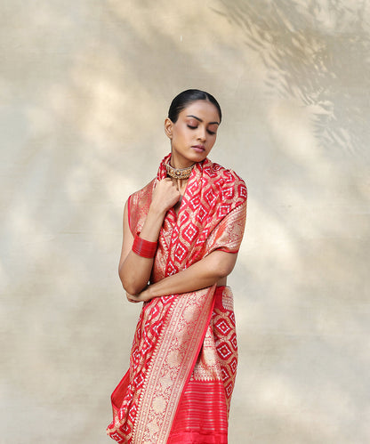 Red_Handloom_Pure_Katan_Silk_Banarasi_Saree_With_All_Over_Sona_Rupa_Zari_Jaal_WeaverStory_01