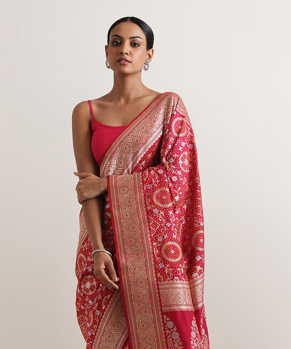 Handloom_Pink_Pure_Katan_Silk_Banarasi_Saree_With_All_Over_Sona_Rupa_Zari_Jaal_WeaverStory_01