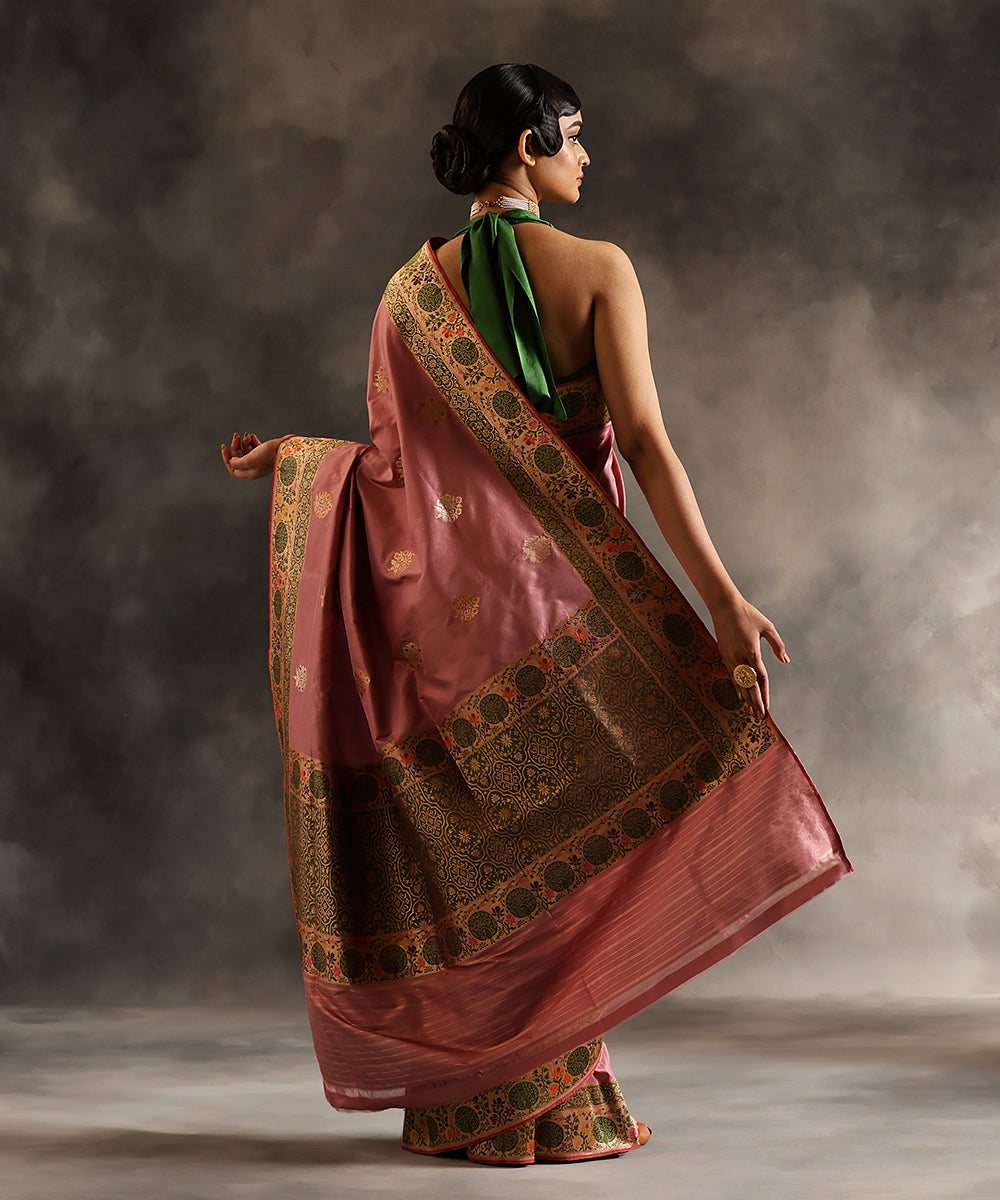 Old_Rose_Pink_Handloom_Pure_Katan_Silk_Banarasi_Saree_With_Kadhwa_Booti_And_Meenakari_Border_WeaverStory_03