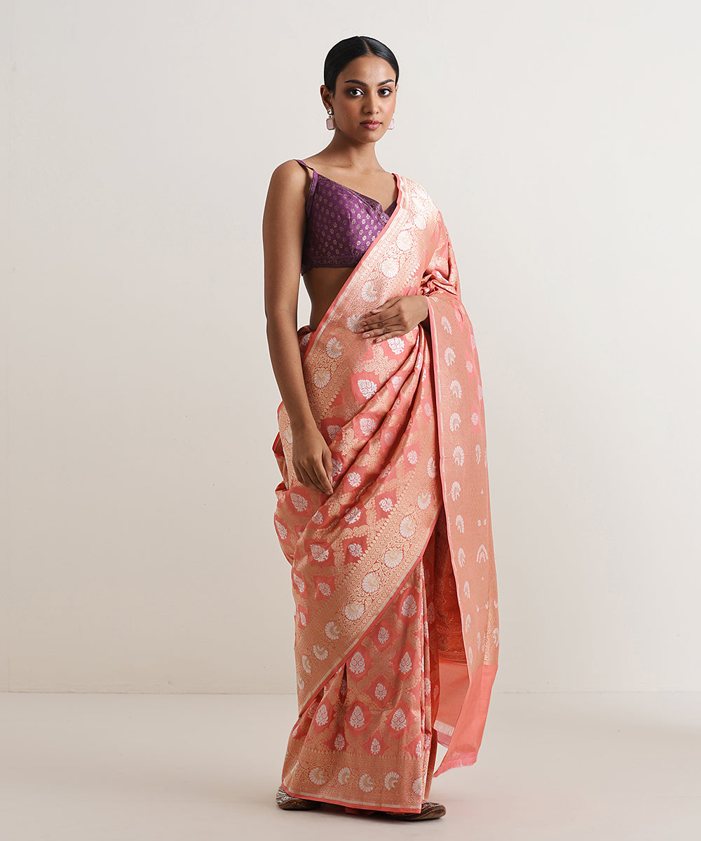 Handloom_Pink_Pure_Katan_Silk_Banarasi_Saree_With_Sona_Rupa_Jaal_WeaverStory_02