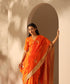 Handloom_Orange_Pure_Chanderi_Gulamb_Saree_With_Meena_Booti_WeaverStory_01