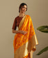 Handloom_Orange_Pure_Silk_Chanderi_Saree_With_Dopatti_Booti_And_Nakshi_Border__WeaverStory_01