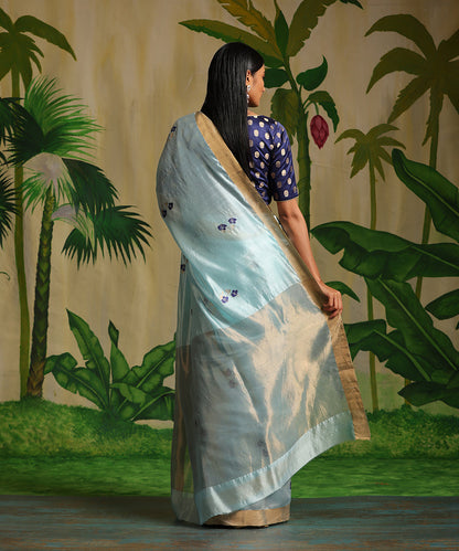 Handloom_Pastel_Sky_Blue_Pure_Chanderi_Silk_Saree_With_Small_Hibiscus_Flower_Meena_WeaverStory_03