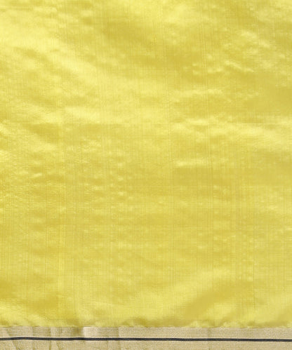 Neon_Yellow_Handloom_Pure_Chanderi_Silk_Saree_With_Triangle_Booti_WeaverStory_05