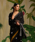 Handloom_Black_Pure_Cotton_Chanderi_Saree_With_5_Petal_Flower_Booti_WeaverStory_01