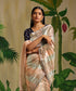 Handloom_Peach_And_White_Striped_Pure_Chanderi_Silk_Saree_With_Tilak_Booti_WeaverStory_01