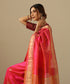 Handloom_Rani_Pink_Double_Shade_Pure_Chanderi_Silk_Saree_With_Two_Leaf_Flower_And_Meena_WeaverStory_01