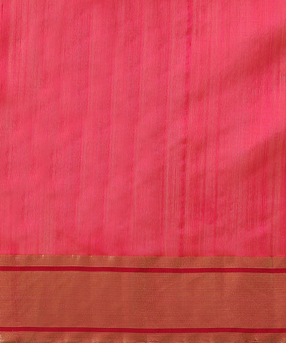 Handloom_Rani_Pink_Double_Shade_Pure_Chanderi_Silk_Saree_With_Two_Leaf_Flower_And_Meena_WeaverStory_06