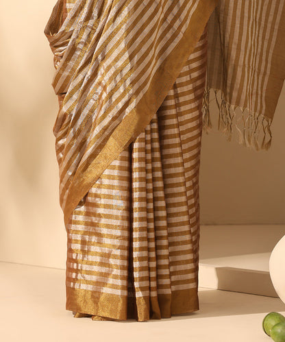 Handloom_Pure_Chanderi_Tissue_Silk_All_Over_Striped_Saree_WeaverStory_04